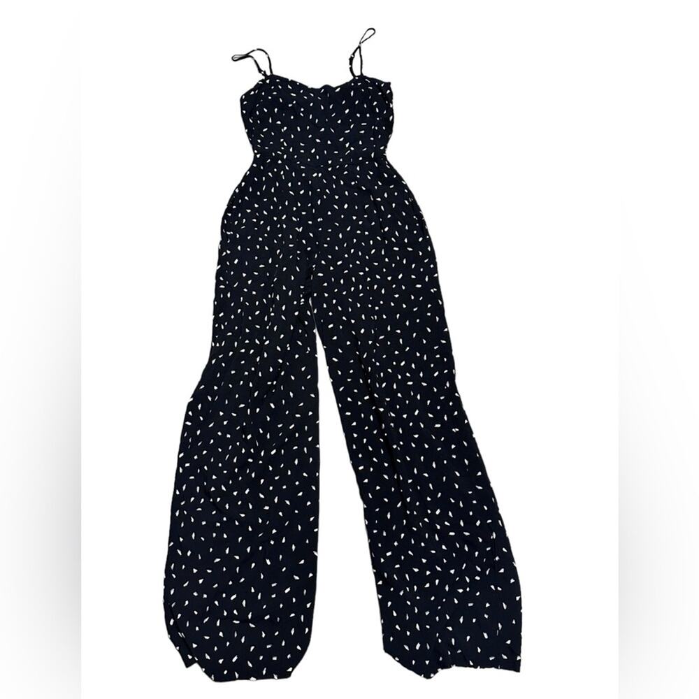 Lulus Size Small Black and White Sleeveless Wide Leg Jumpsuit